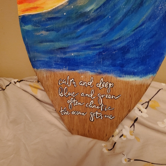 Surfboard art 24 inches with wave